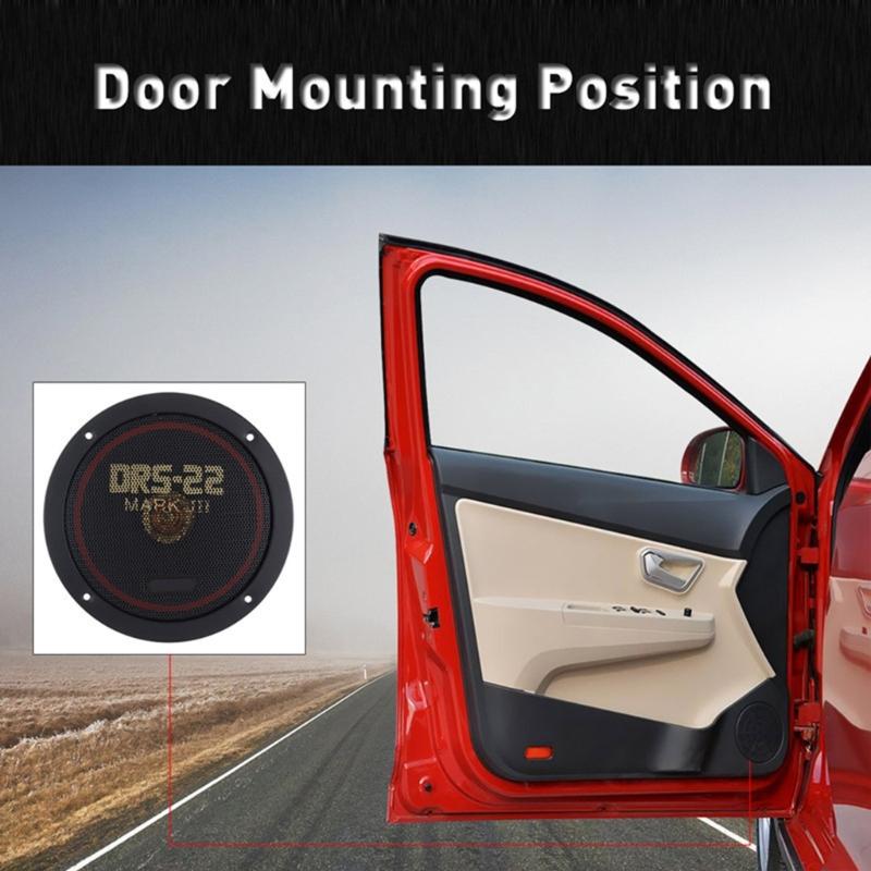 1Pair 6.5" 2-Way Coaxial Full Ranges Frequency Speakers Automobile Audios Music Stereo Speaker Auto Door Subwoofer