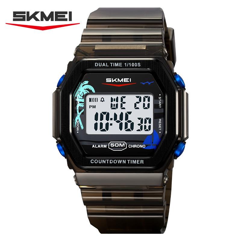 Multifunctional Square Sports Electronic Watch Fashion Student Watch Waterproof Luminous Couple Electronic Watch