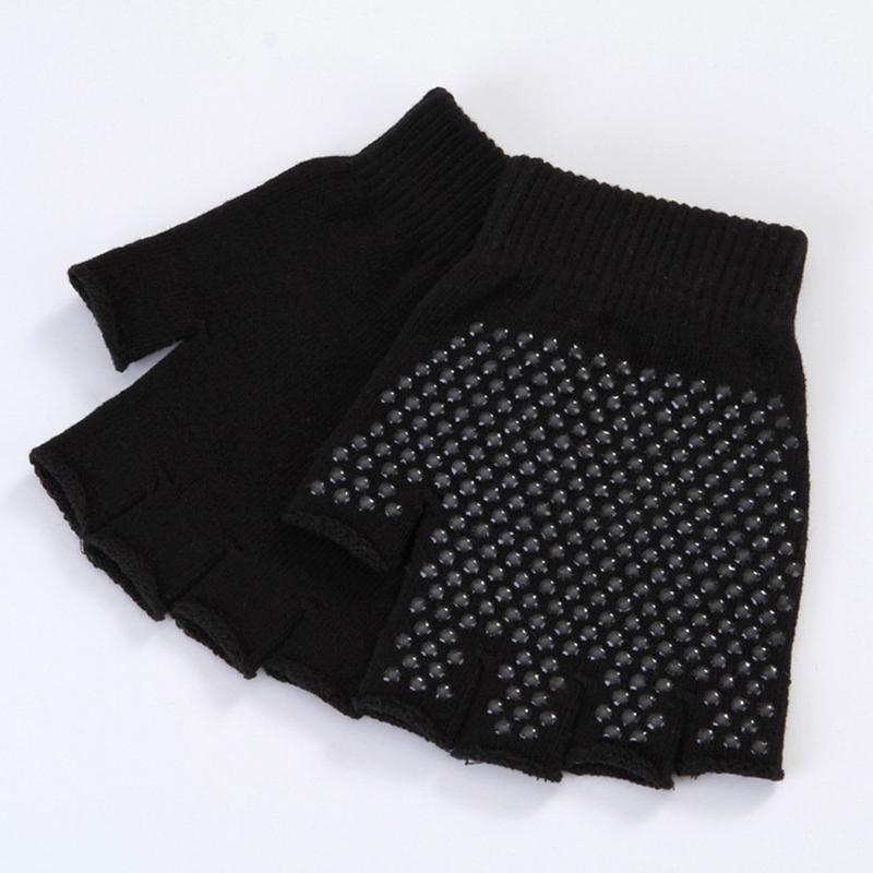 Half Finger Yoga Gloves Non-Slip Dispensing Sweat Absorbing Cotton Sports Gloves