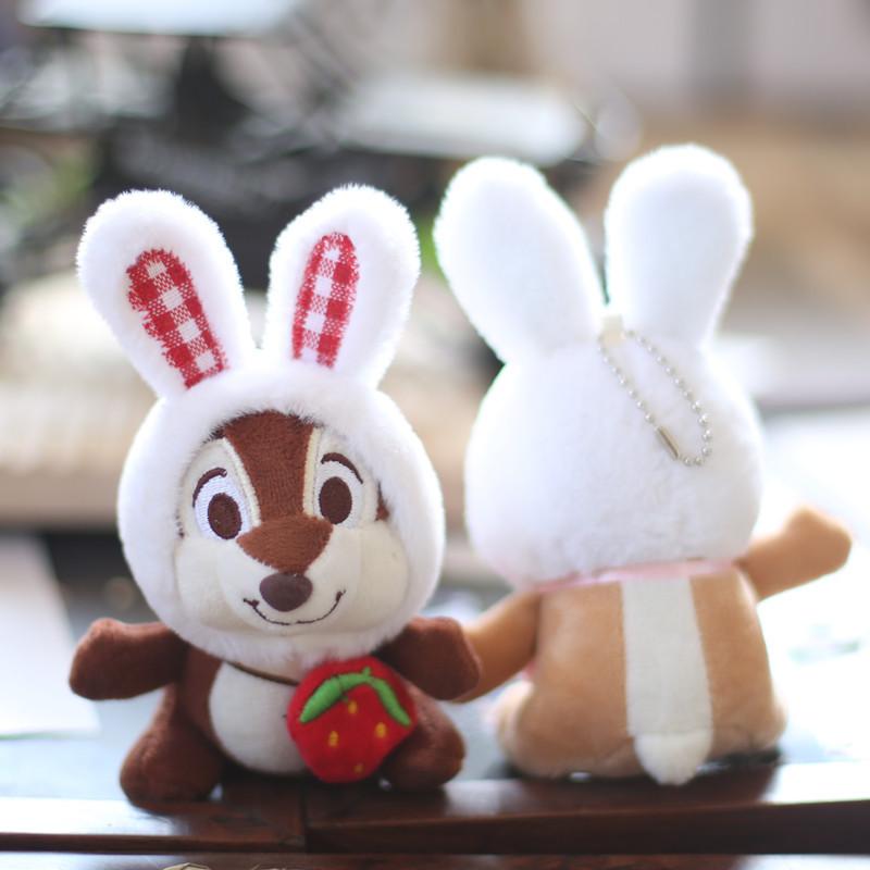 Cute Little Squirrel Pendant Plush Toy Doll Bag Hanging Decoration Keychain Doll