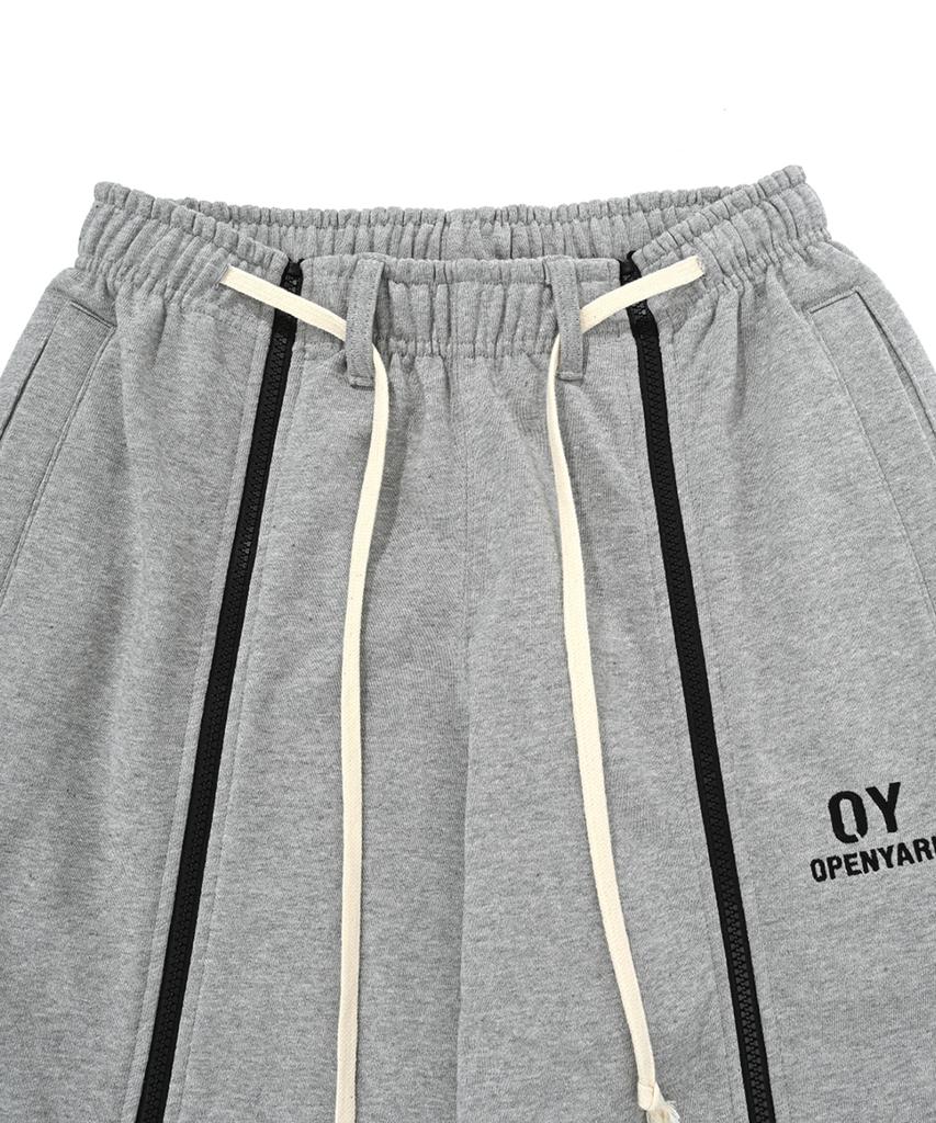 Opeunyadeu(Owai) Front Zipper Logo Pants - Grey