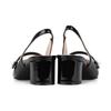 BARBARA Leather Patent Gem Point Feminine Slingback 5cm Bbj201bk