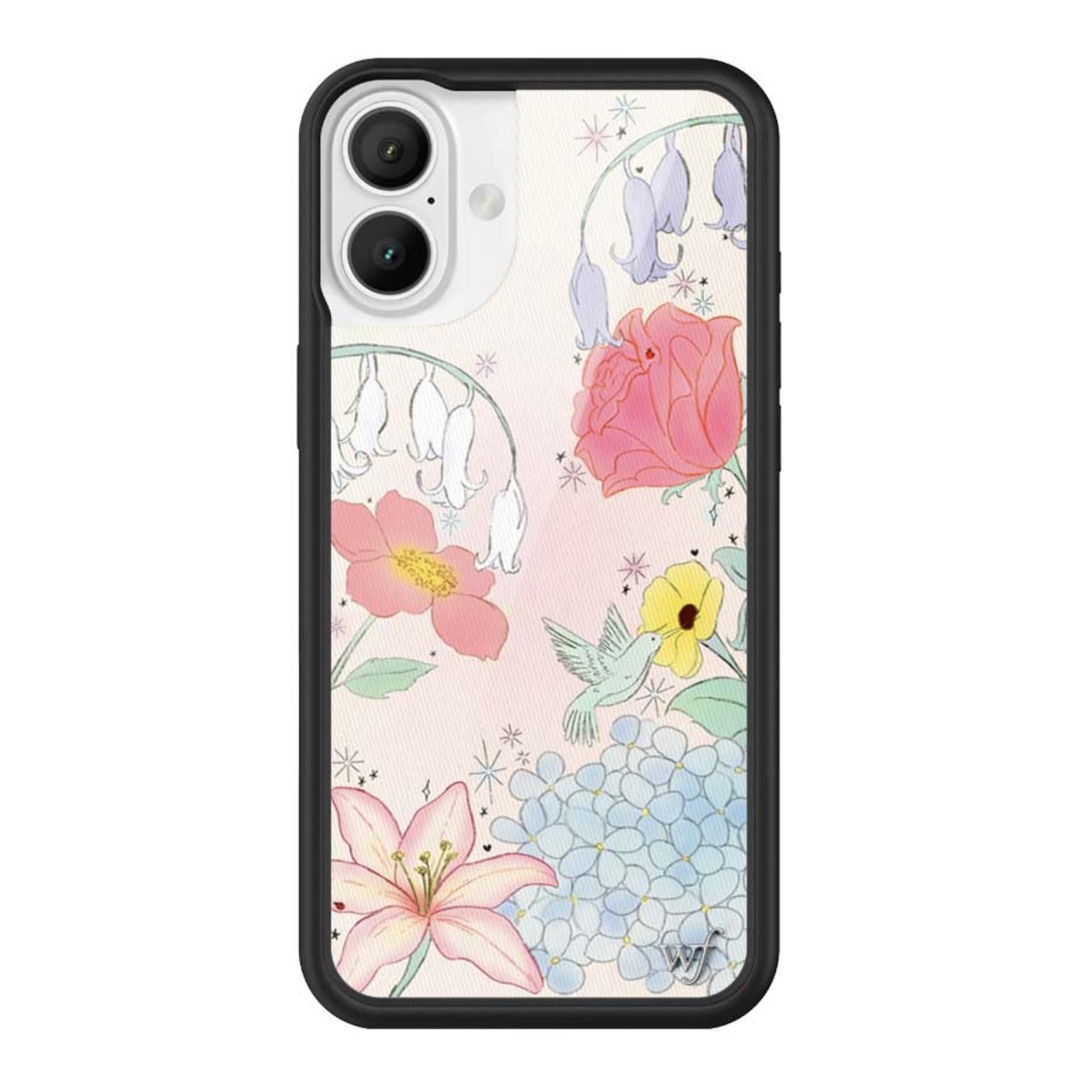 

Wildflower 3D Ins butterfly Phone Case for iPhone 16 15 14 13 12 Pro Max Plus 16pro 15pro WF Cute Cartoon Cover Funda For iPhone 15 Plus