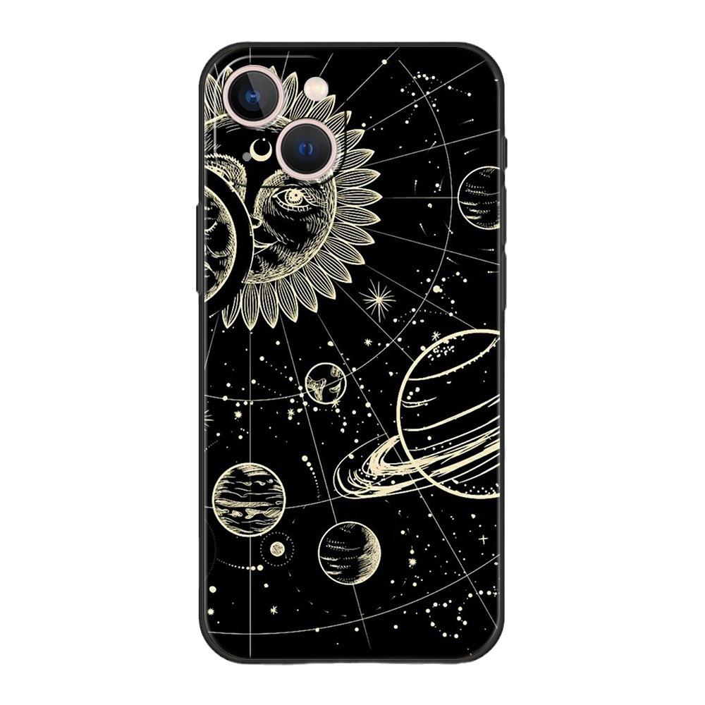 Applicable To IPhone16 Mobile Phone Case, New Couple Sun and Moon Mobile Phone Case.