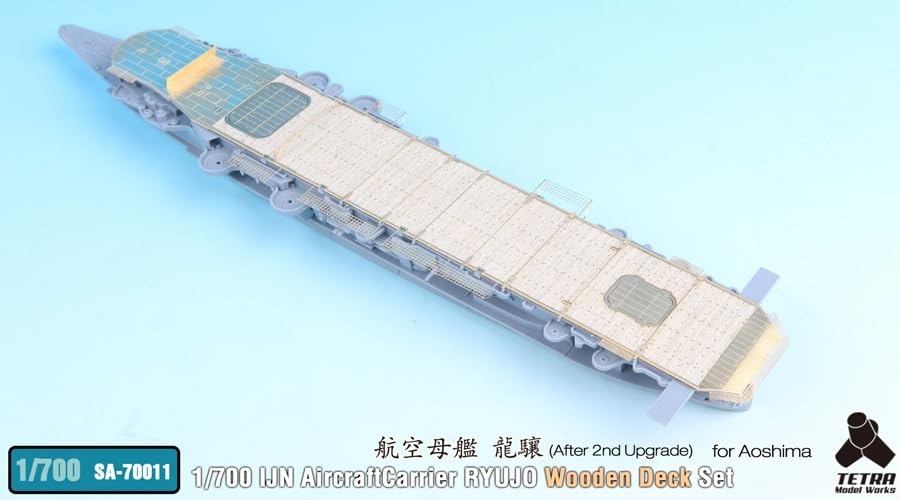 Tetra Model SA Series Japanese Aircraft Carrier Ryujo Wooden Deck with Etching Parts Company Plastic Model Parts SA7011 1/700 (for A)