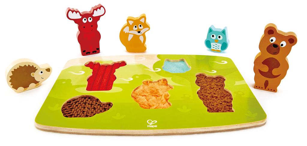 Hape touch Forest animal puzzle for ages 2 and wooden puzzle toy E1621 Let's it! up,