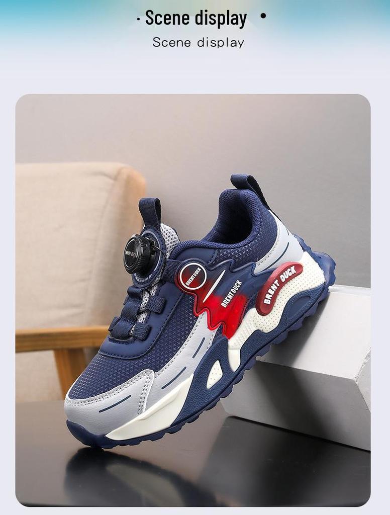 2025 Autumn Waterproof Leather Boys' Running Shoes - Comfortable & Trendy Sports Shoes for Medium to Large Children