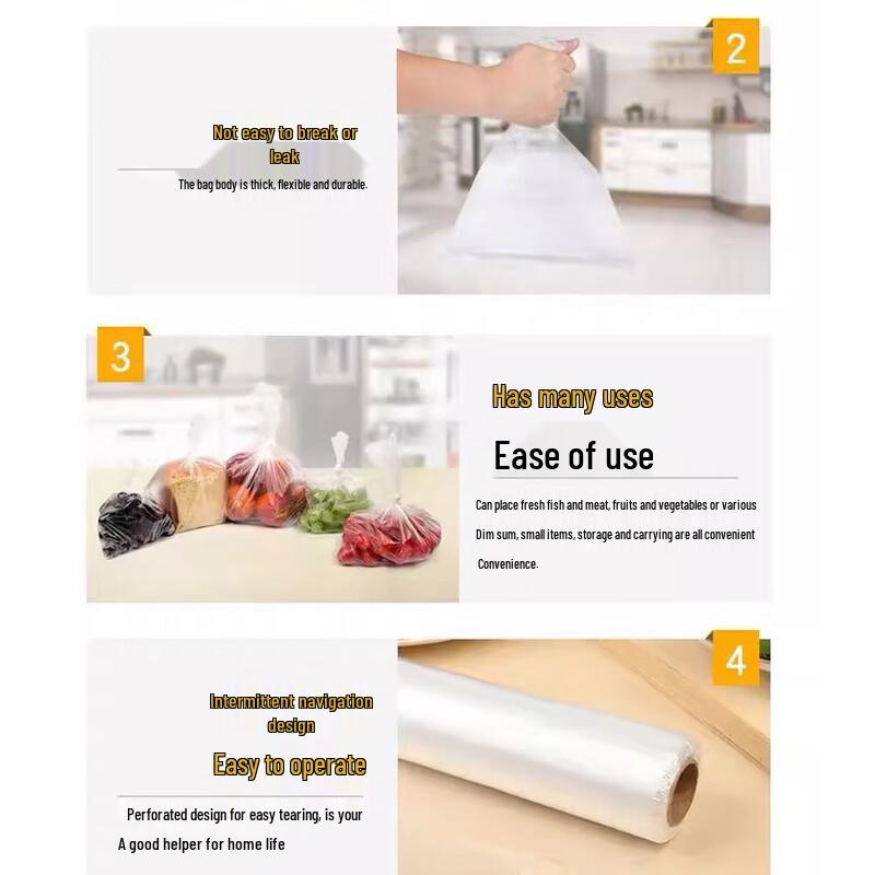 Miaojie Large Perforated Disposable Food Storage Bags