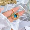 Copper Micro-inlaid Zircon Style Star Pendant Necklace Temperament Light Luxury Niche Design Sense.