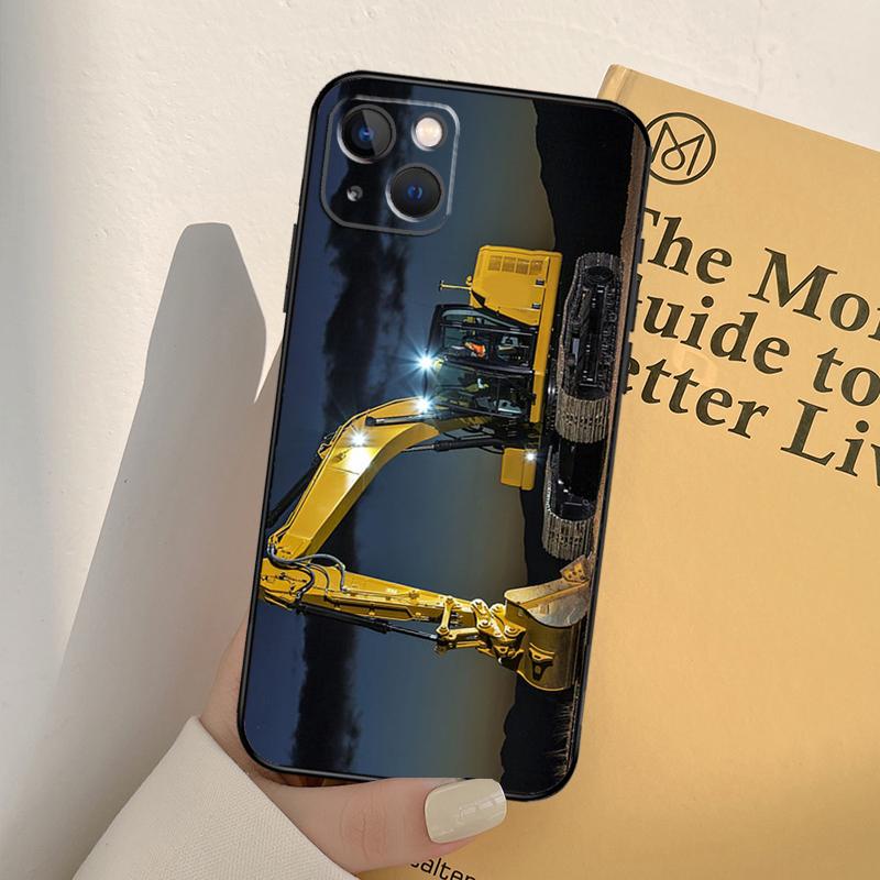 

Excavator Phone Case For iPhone 17 16 15 14 13 12 11 Pro Max mini XR 16e 15 16 Plus 17 Air Full Cover iPhone 16