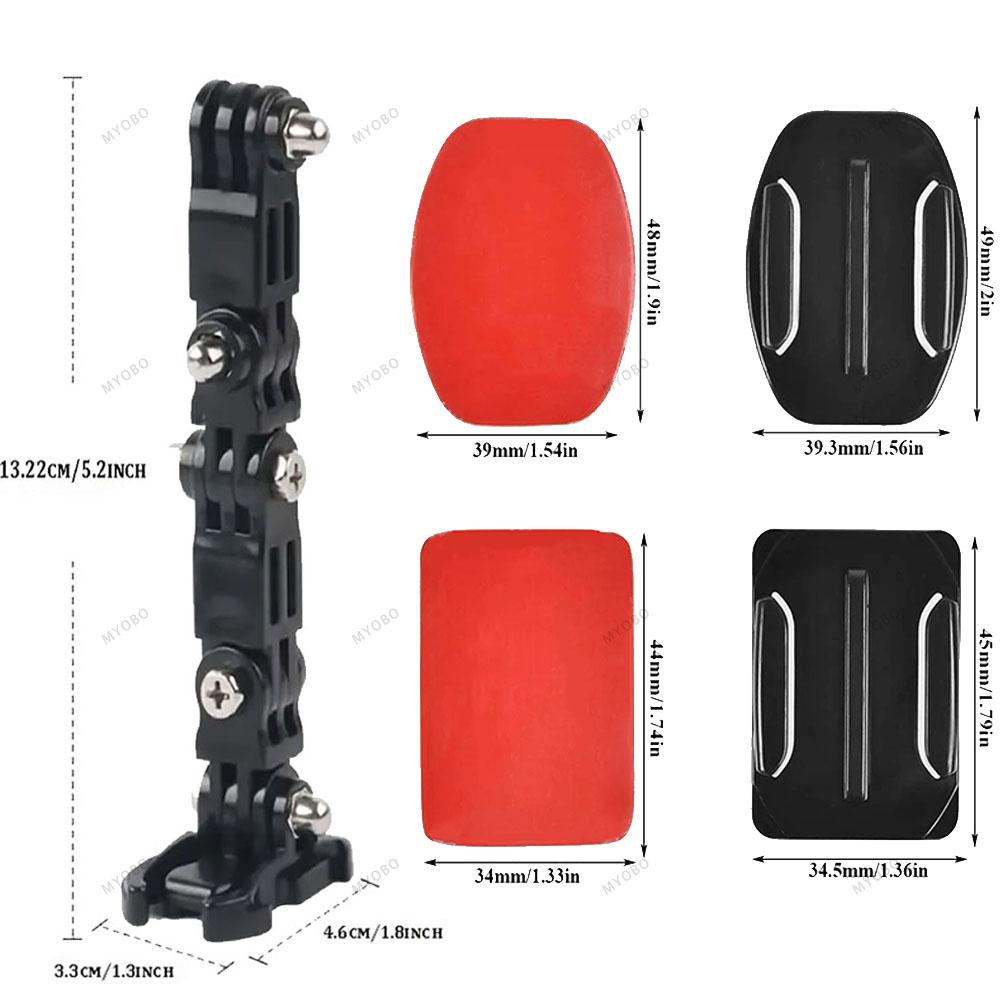 Motorcycle Helmet Kit for GoPro Hero 13 12 11 10 9 Action Camera Helmet Chin Mount For Go Pro Insta360 DJI Osmo Accessories Set