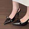 Fashion Spring and Autumn New Luxury Women's Sandals Summer Fashion Versatile Pointed High Heel Sandals Temperament Baotou Women's Shoes