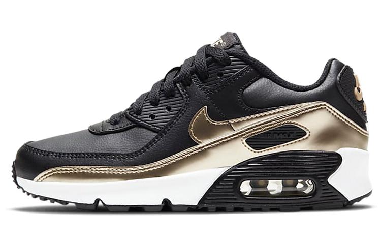 

Nike Air Max 90 LTR Black Metallic Gold Star GS CD6864-008 36