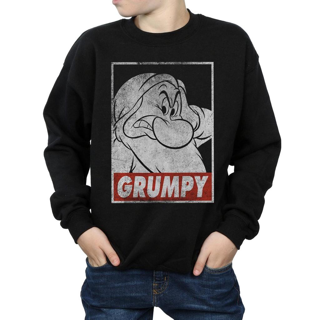 Disney Boys Snow White Grumpy Dwarf Poster Sweatshirt