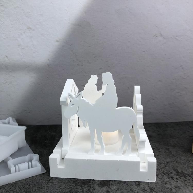 2PCS Nonstick Silicone Ornament Mold Crafting Moulds Prayer Pattern Moulds Table Decorative Molds for Any Interior Space