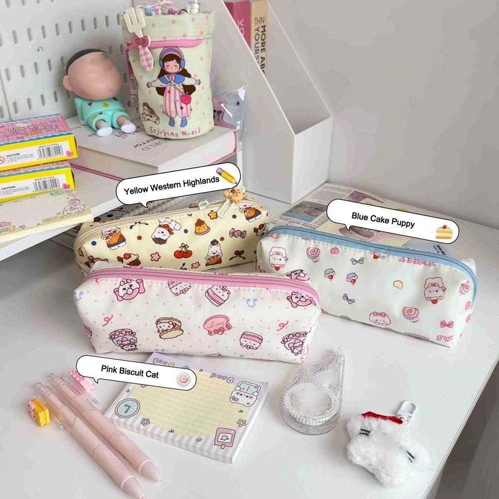 Large Capacity Stationery Storage Bag Cartoon Pen Box Fashion Pencil Case  School Office Supplies