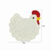 Cute Cartoon Insulation Mat Big Rooster Shape Hand-made Cup Mat Soft Woven Placemat Kitchen Accessories