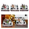 Lighted Christmas House Figurine Christmas Decoration with Light Desktop