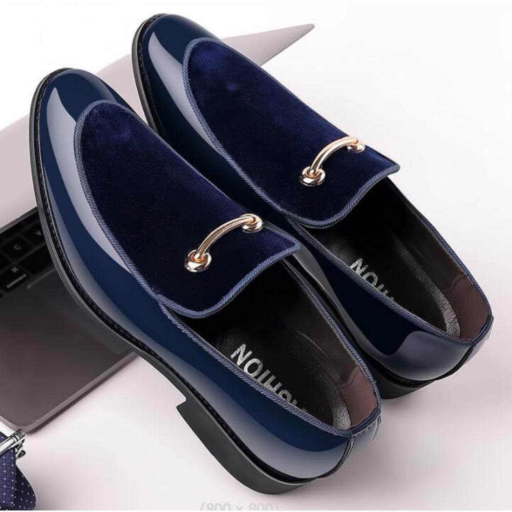 Leather Shoes Men Luxury Business Oxford  Breathable Patent Leather Formal Shoes Plus Size Man Office Wedding Flats Male Black