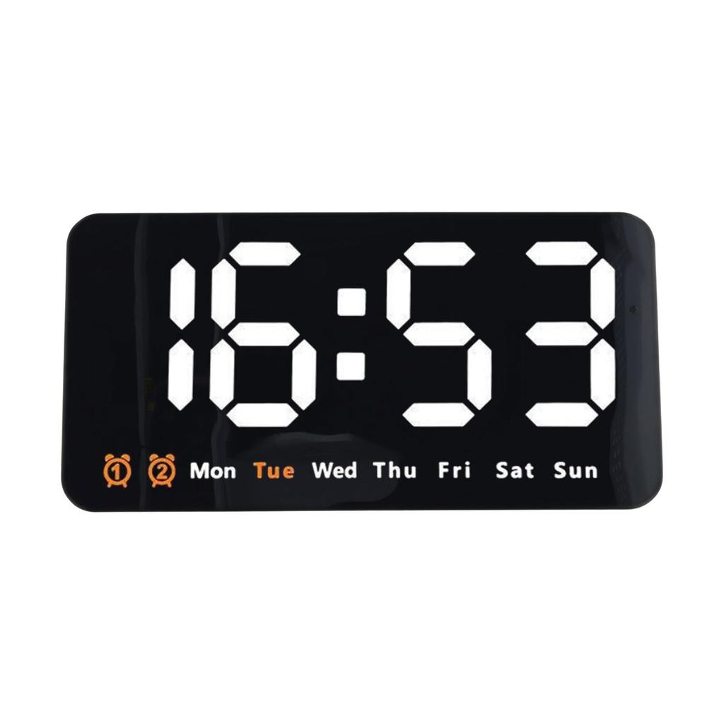 Large LED Digital Wall Clock Time Date Week 12/24 Hour Format 3 Brightness