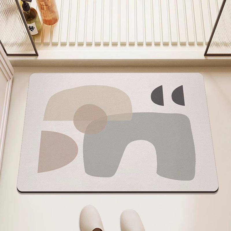 Minimalist Quick-Drying Non-Slip Diatomaceous Earth Bathroom Floor Mat