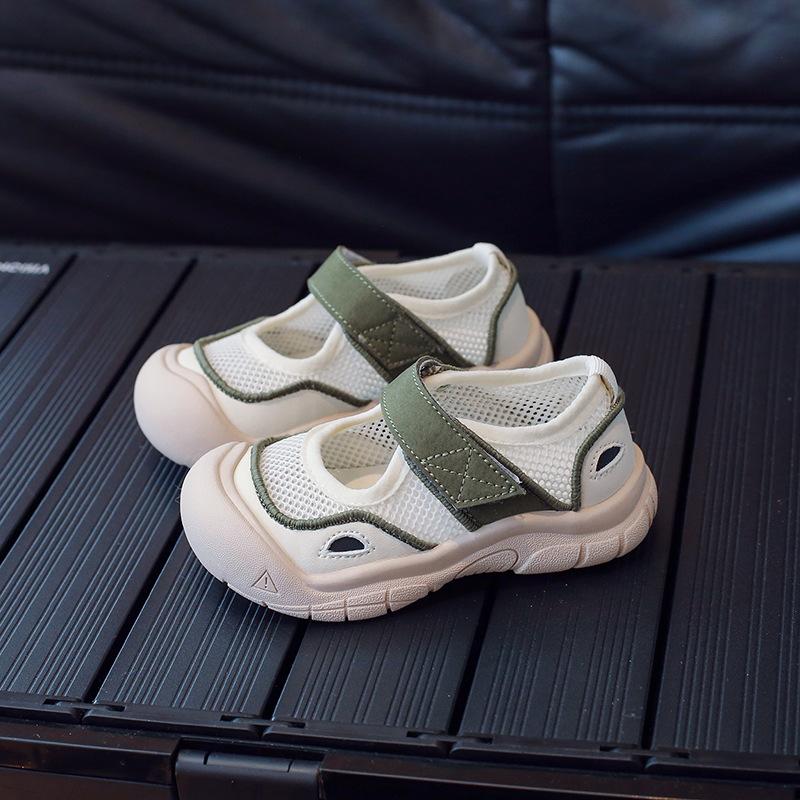 

New Summer Cut-outs Children Soft Bottom Boys Girls Breathable Sports Shoes Kids Sneaker School Shoes Beach Sandals H04287 21 зелений