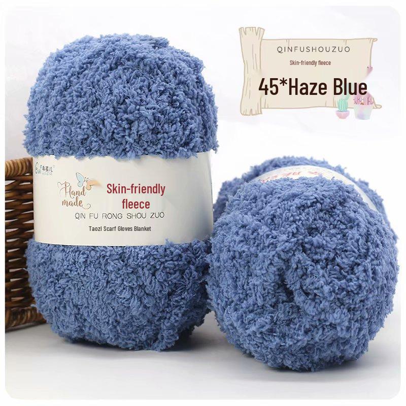 50g Fluffy Coral Velvet Yarn: Skin-Friendly, 3-Strand for DIY Knitting, Hand-Knitted Scarves & Crafts