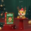 2pcs Santa Claus Figure Assembling Bricks Reindeer Puzzle Christmas Doll Ornament  New Year Gift
