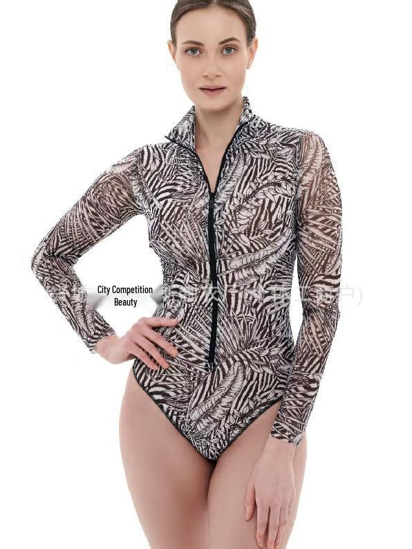Women's Russian Mesh Swimsuit with Sun Protection