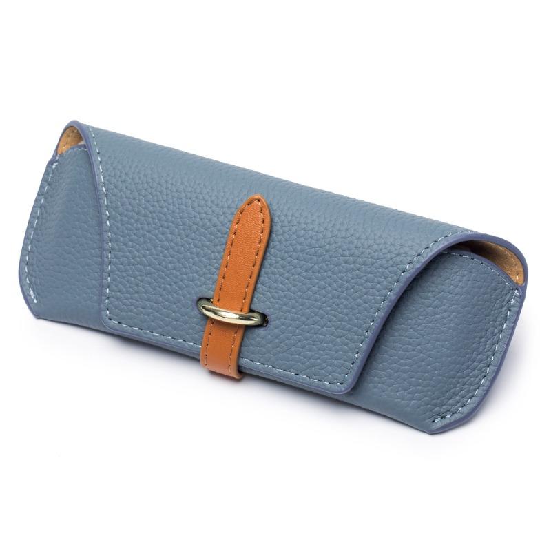 New Creative Portable Glasses Bag, Sunglasses Storage Bag, Genuine Leather, Literary and High-value Ins Sunglasses Box, Men's and Women's Tide