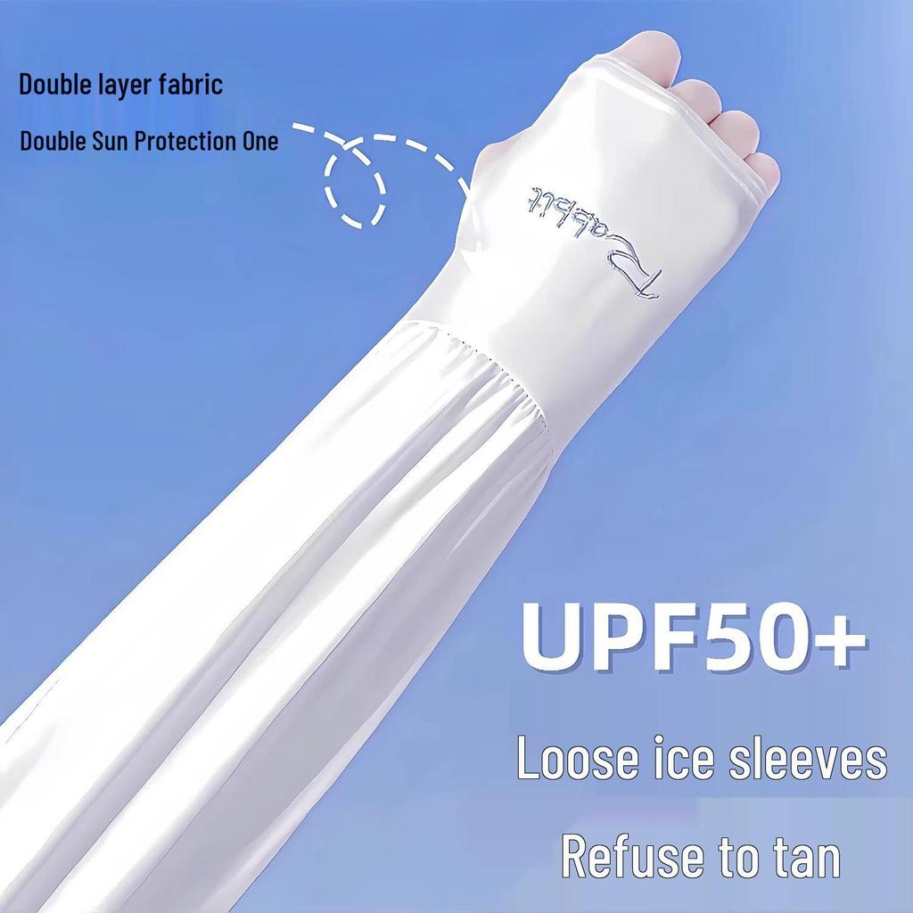 Unisex UV-Schutz Eisseide Armstulpen: Lockere Passform, Übergröße - Ideal zum Radfahren und Autofahren.
