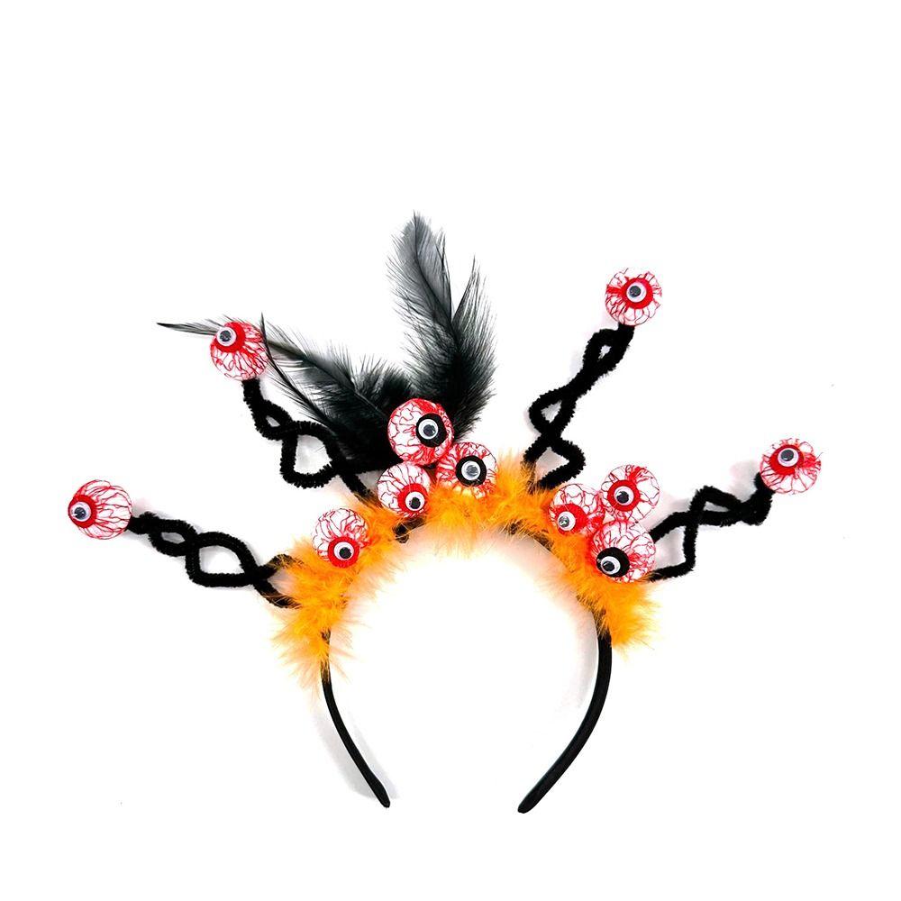Lightweight Halloween Eyeball Headband Headdress Horror Hair Hoop Spooky Hairband  Festival