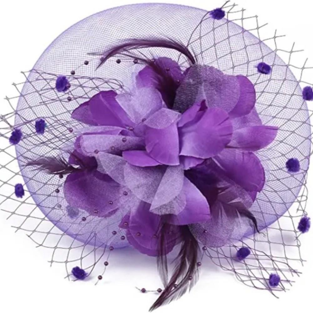 Feathers Veil Hat Headwear Exquisite Bride Headdress Fashion Mesh Fascinator Hat  Wedding