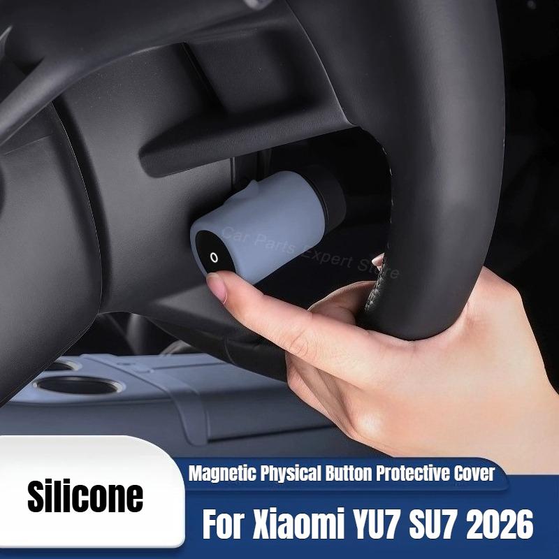 For Xiaomi YU7 SU7 2026 Car Steering Wheel Button Protective Support Cover Magnetic Buckle Expansion Silicone Bracket Cover Pad