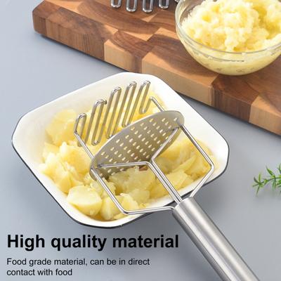 Doppelschichtiger Kartoffelstampfer, manuelle Kartoffelpresse, gewellter Druckpresse-Zerkleinerer, Küchengerät für Kartoffelpüree, Gemüse, Obst