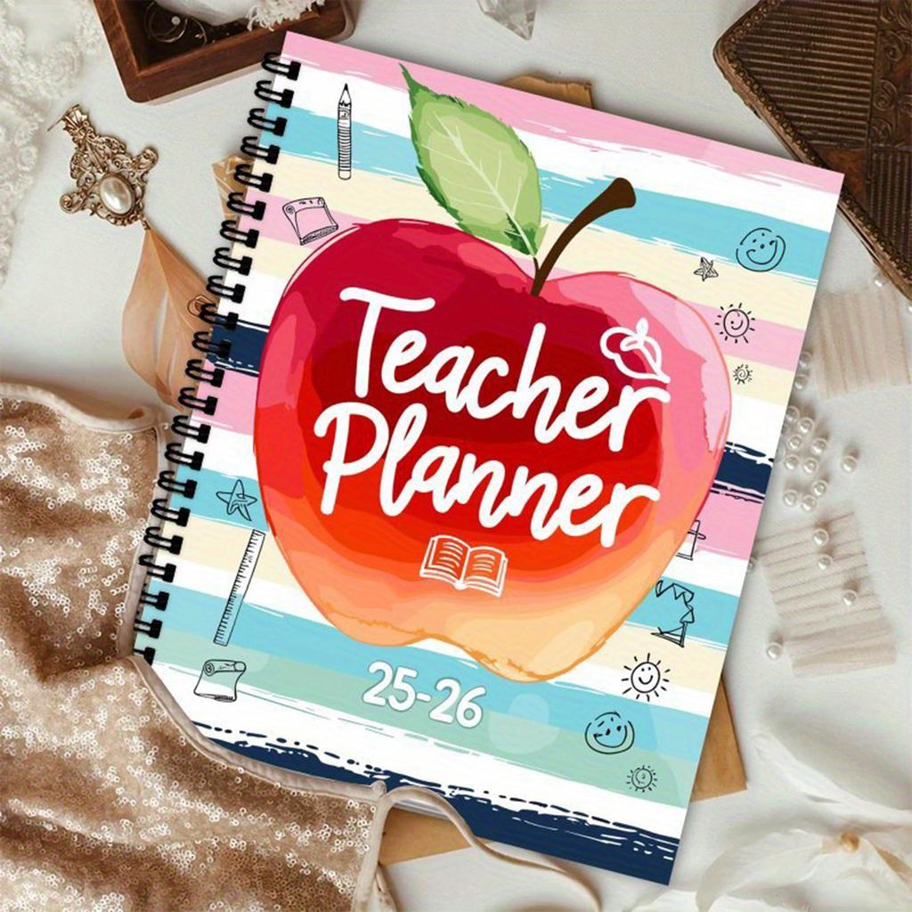 Teacher's Record Book Reading Plan, Teacher's Monthly Plan, Red Teacher's Plan Notebook