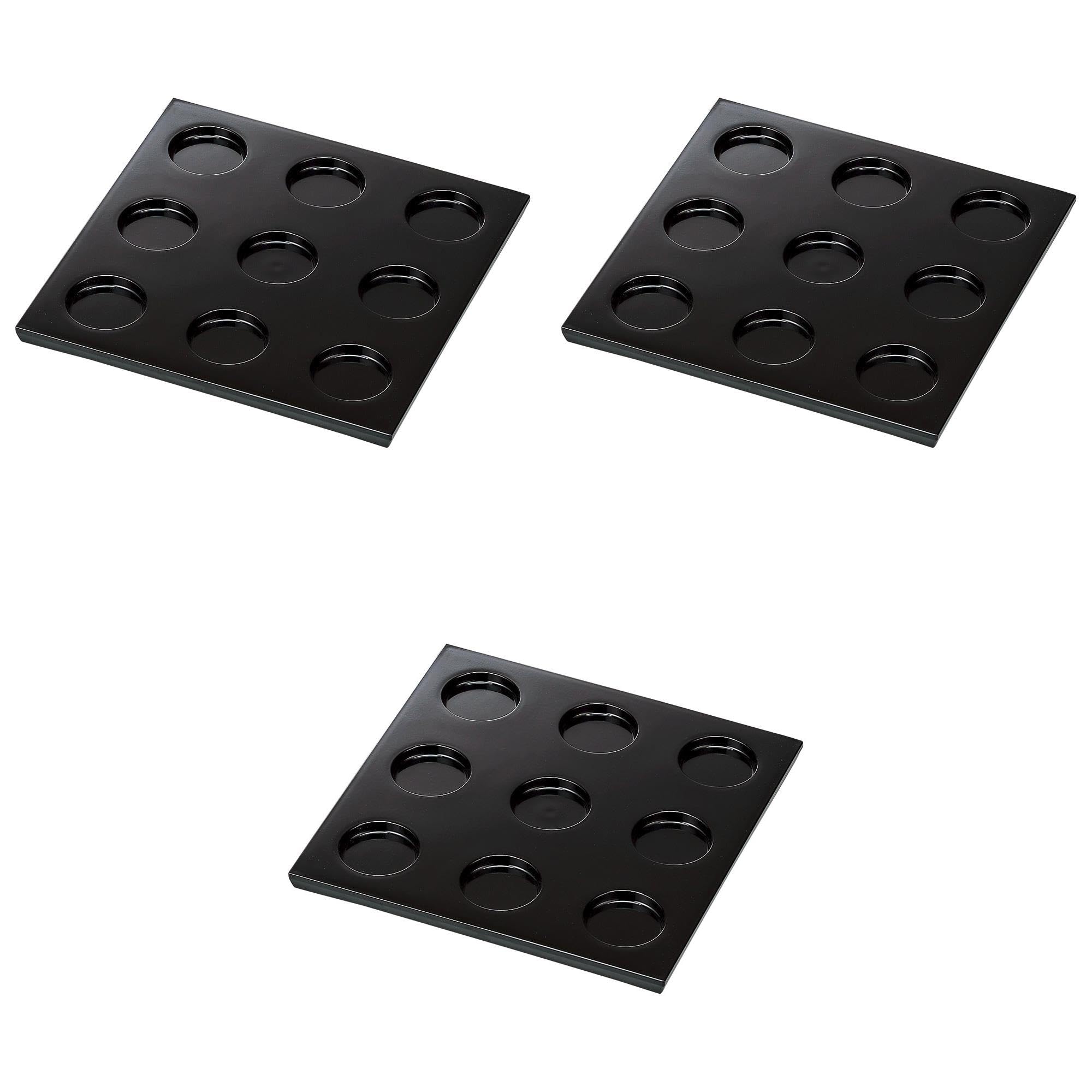 

Set of 3 Circle Nine Plates Black x x Resin serving dish ABS resin Setomonohonpo [TA] Heat-resistant (80% gloss) [26.9 26.9 1.7 cm] Heat-resistant чёрный