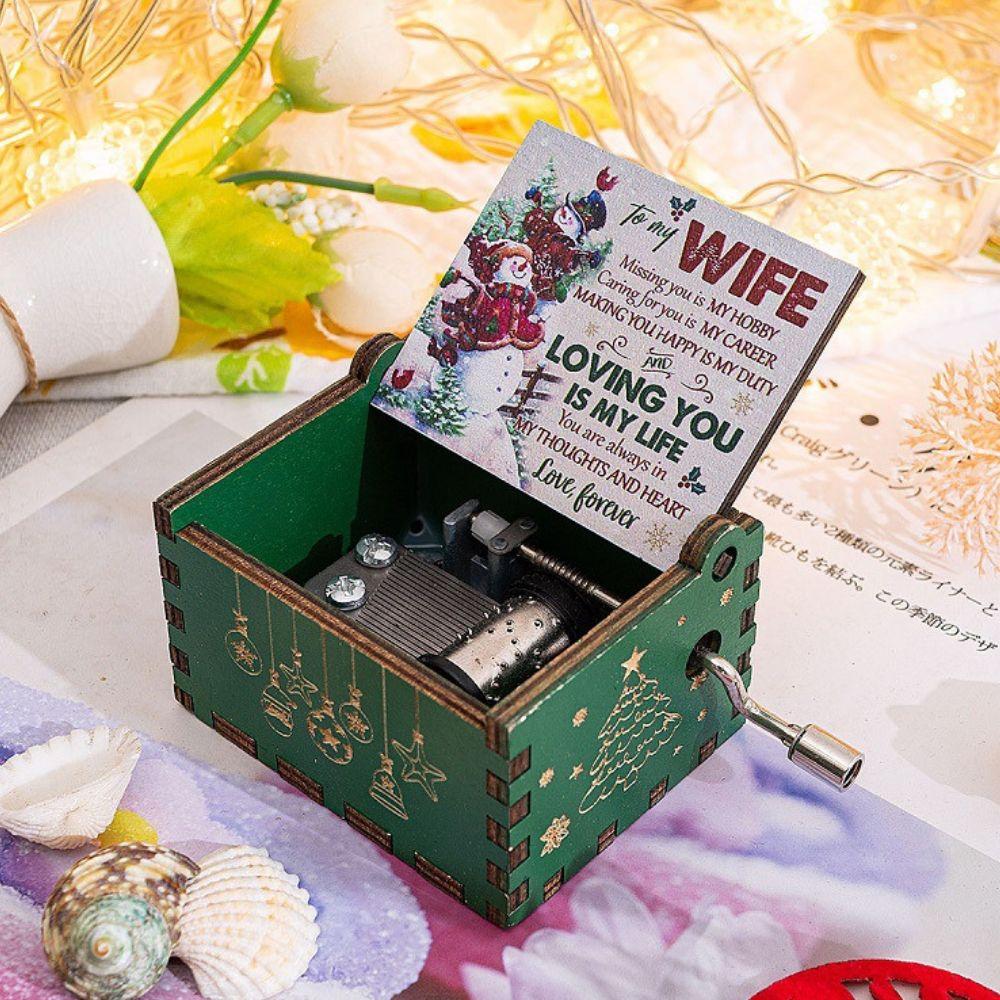 

Дерев яна музична скринька з ручним приводом Тема аніме Хелловін Різдво Веселого Різдва Декорація Дім Різдво Подарунок на день народження