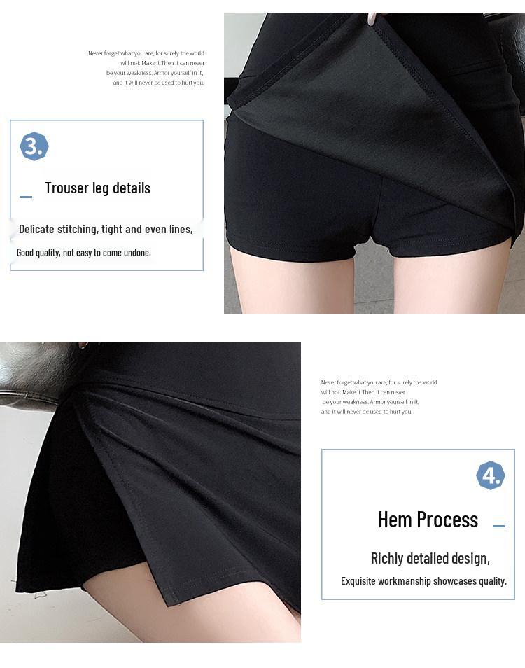 Women's Summer Petite A-Line Bodycon Skirt with Side Slit – Elastic and Slimming