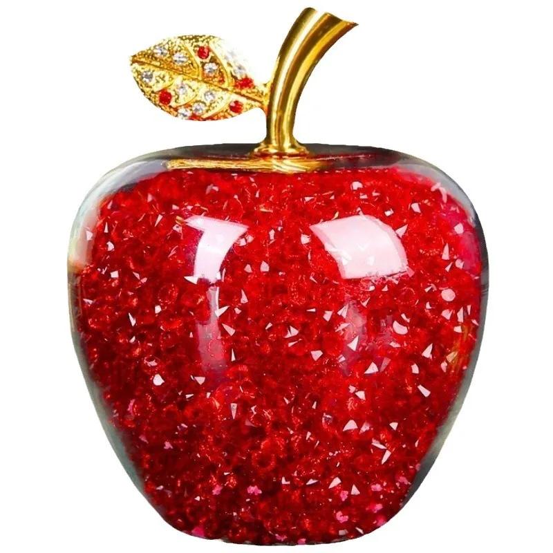 Farebná Krištáľová Remeselná Soška Jablka Trblietavé Sklo Krištáľ Domáca Dekorácia Vianočné Ozdoby Darček Vianočné Ozdoby Domov