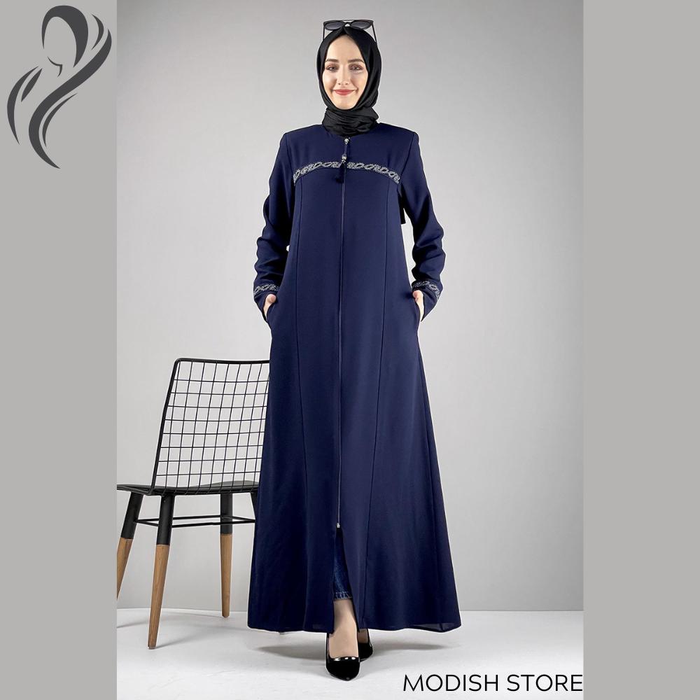 

Мусульманская одежда Abaya с вышивкой и кисточками Dubai Abaya Istanbulstyles Islamic Products Plus Size Dress Abaya Muslim Woman Women s Turkey Clothing 38 темно-синий