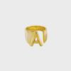 Bague Ouverte Initiale 26 Lettres pour Hommes & Femmes – Bande Dorée Réglable