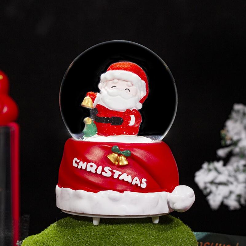 Vánoční 3D křišťálová koule dekorace pryskyřičná křišťálová koule se sněhovou vločkou skleněná koule dárek na Den díkůvzdání sváteční dekorace