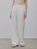 LE STUDIO Summer Cotton Straight Pants White