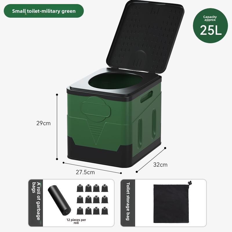 

Портативный складной туалет с защитой от запаха для кемпинга, путешествий на автомобиле и чрезвычайных ситуаций - Подходит для взрослых и детей