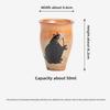 50ml Japanese Kiln Change Ceramic Teacup Retro Handmade Zhiye Cat Cup Small Master Mug Porcelain Chinese Kung Fu Gongfu Teaware