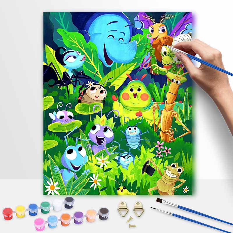 Disney A Bug s Life Paint by Numbers Painting Art Kit Home Decor Gift 20x30cm
