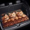 1 Stück Süße Katze Aufdruck Kofferraummatte für Auto Rutschfest Strapazierfähige Ladeflächenmatte für SUVs Limousinen LKW Schützt vor Haustieren Schutzhülle