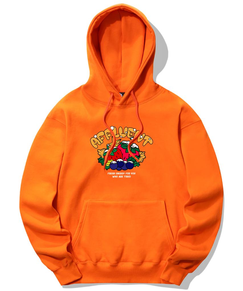 Affluent Fruits Graphic Hoodie - Orange