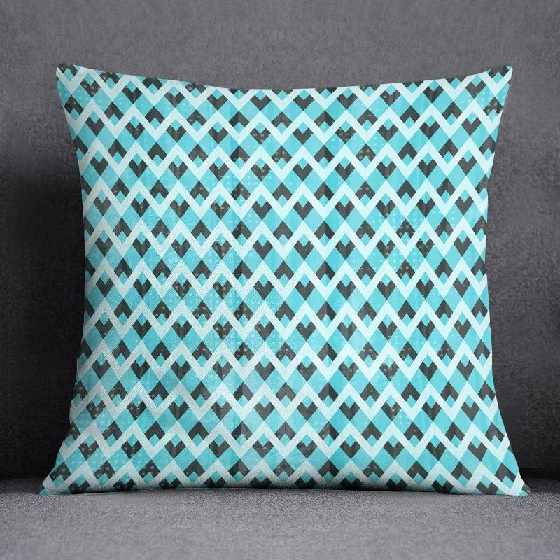 Blue Fresh Air Series Pillow Gift Home Office Decoration  Bedroom Sofa Car Cushion Cover case